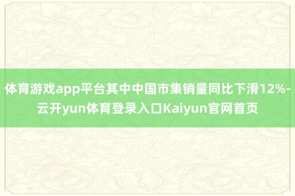 体育游戏app平台其中中国市集销量同比下滑12%-云开yun体育登录入口Kaiyun官网首页