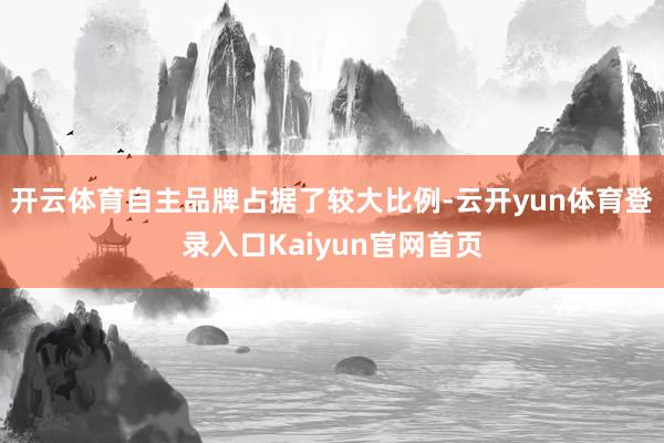 开云体育自主品牌占据了较大比例-云开yun体育登录入口Kaiyun官网首页