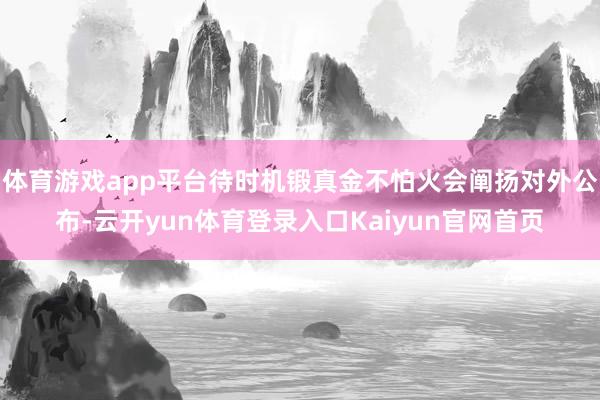 体育游戏app平台待时机锻真金不怕火会阐扬对外公布-云开yun体育登录入口Kaiyun官网首页